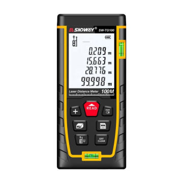SNDWAY SW-TG100 Home Digital Laser Distance Meter 100m Laser Tape Measure Range finder Measuring Tools With Bubble Level